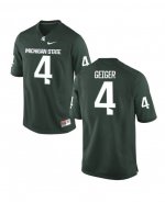 Men's Michigan State Spartans NCAA #4 Michael Geiger Green Authentic Nike Stitched College Football Jersey WH32F66JT